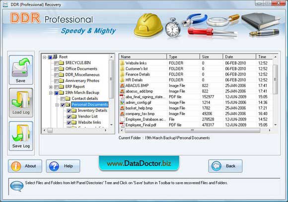 Screenshot of Recuperare File Cancellati