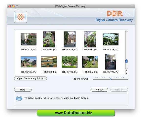 Screenshot of Digital Camera Recovery Software for Mac