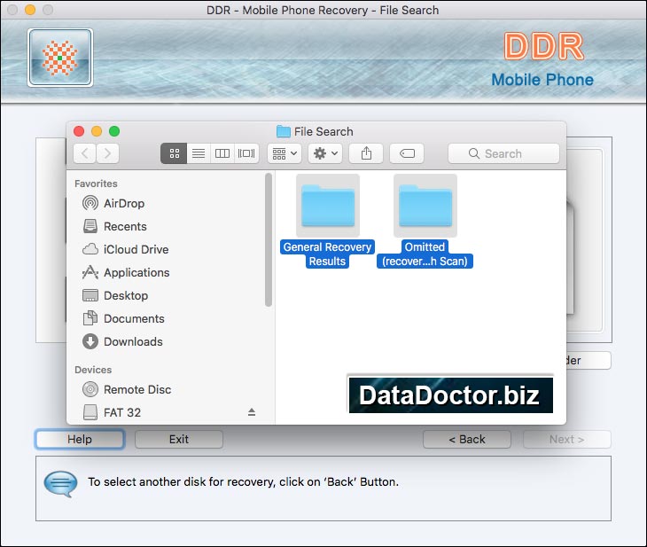 Screenshot of Macintosh Recovery Software