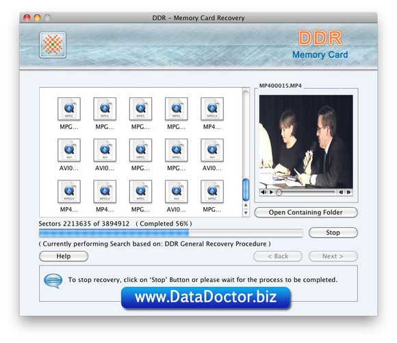Screenshot of Mac CF Card Recovery