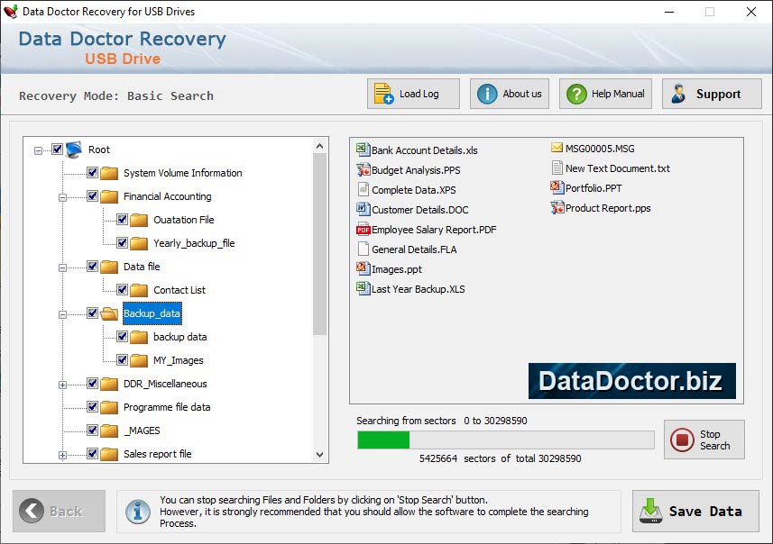 Restore Deleted USB Drive Data screen shot