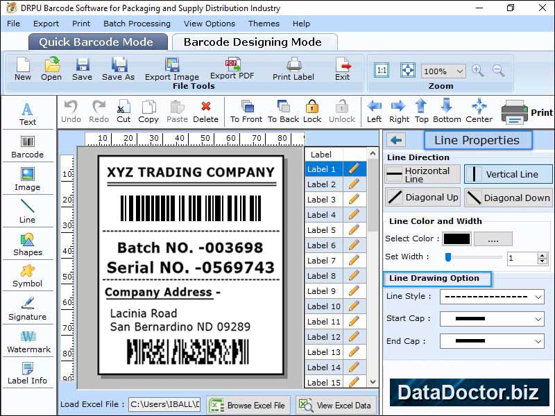 Barcode Labels for Shipping screen shot