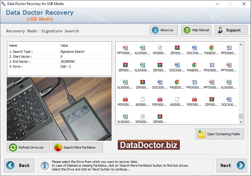 USB Drive Data Recovery Software screen shot