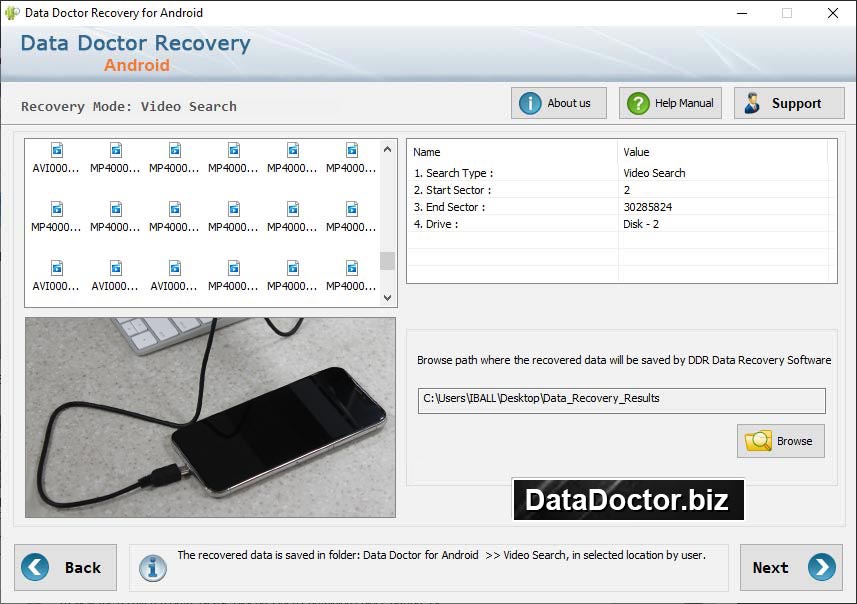 Screenshot of Android File Recovery Software 5.3.1.2