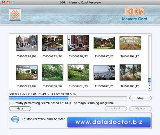 Screenshot of Mac Memory Card Recovery