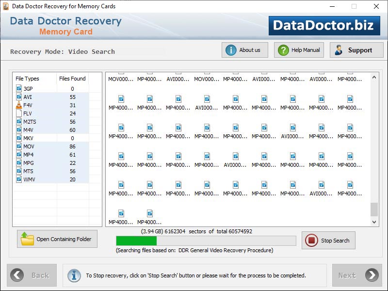 Screenshot of Memory Card Data Recovery