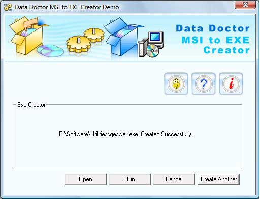 Screenshot of MSI Setup to EXE Creator