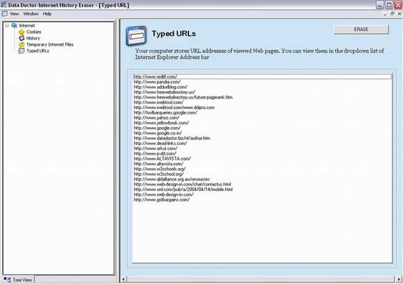 Screenshot vom Programm: Internet Explorer History Eraser