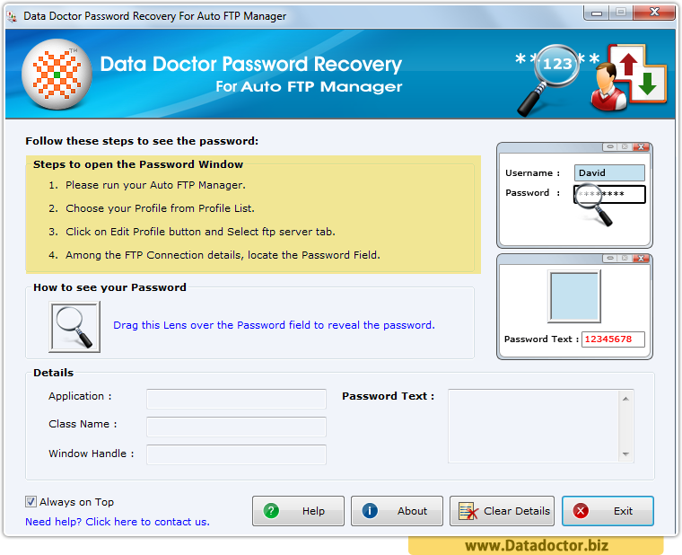 Password Recovery For Auto FTP Manager