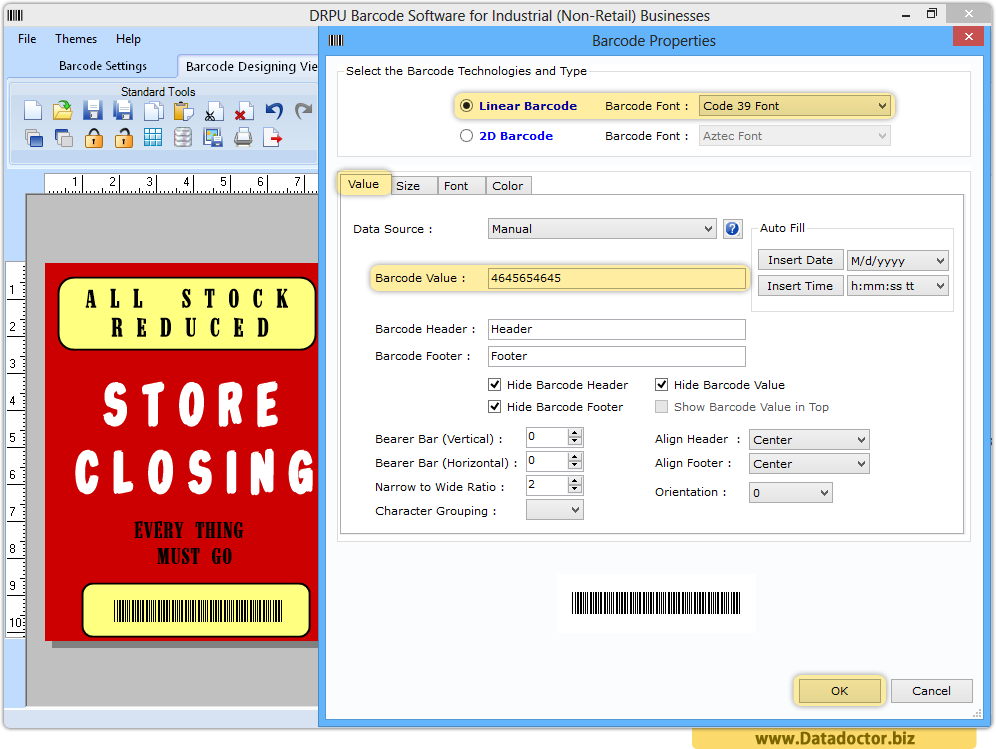 Industrial barcode labels manufacturing product design label tag stickers