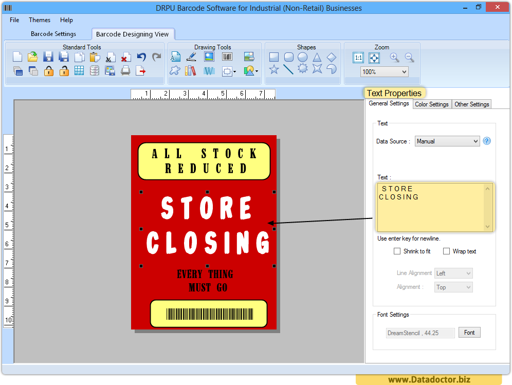 Industrial barcode labels manufacturing product design label tag stickers