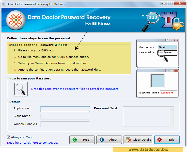 Password Recovery For BitKinex