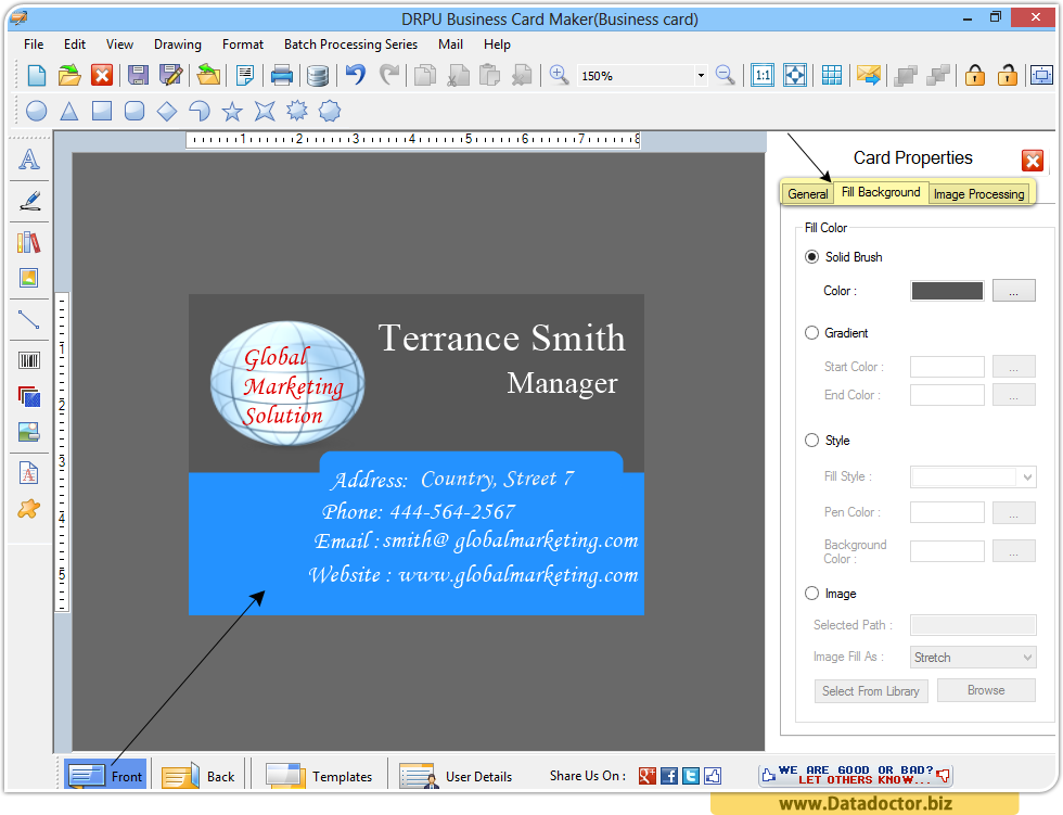 Business card designing software create unique personal visiting cards