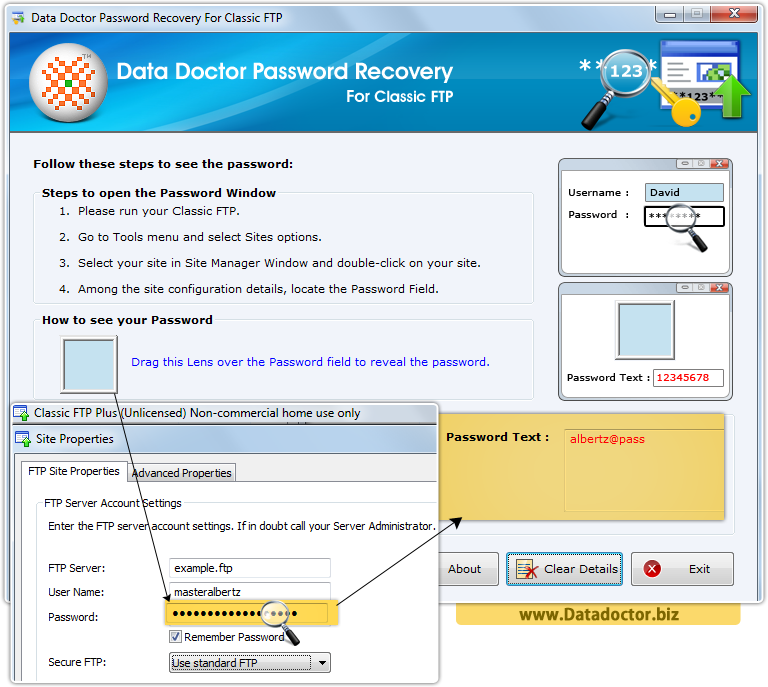 Data Doctor Password Recovery Software For Classic FTP