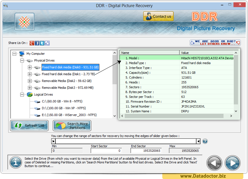 Digital pictures recovery software recovers deleted photographs