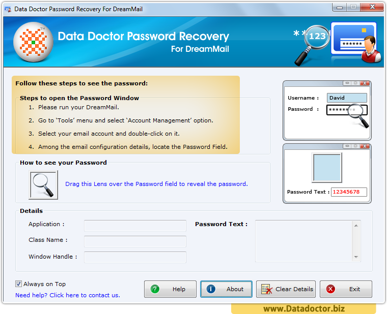 Password Recovery For DreamMail