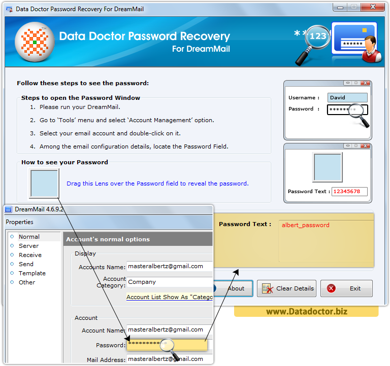 Data Doctor Password Recovery Software For DreamMail