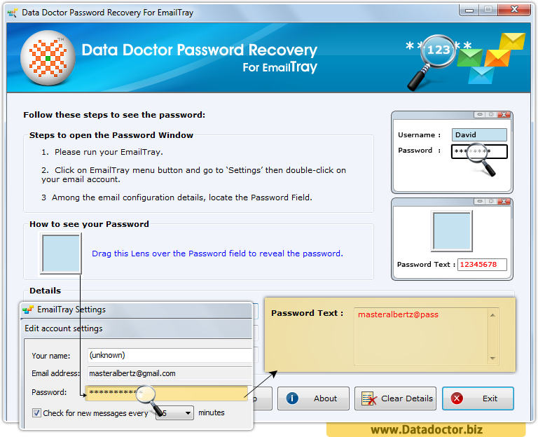 Data Doctor Password Recovery For EmailTray