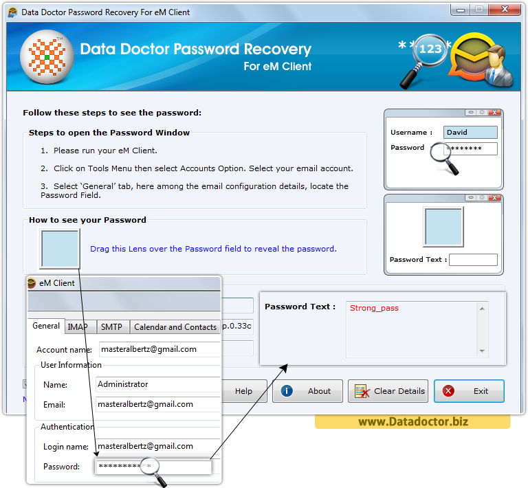 Data Doctor Password Recovery For eM Client