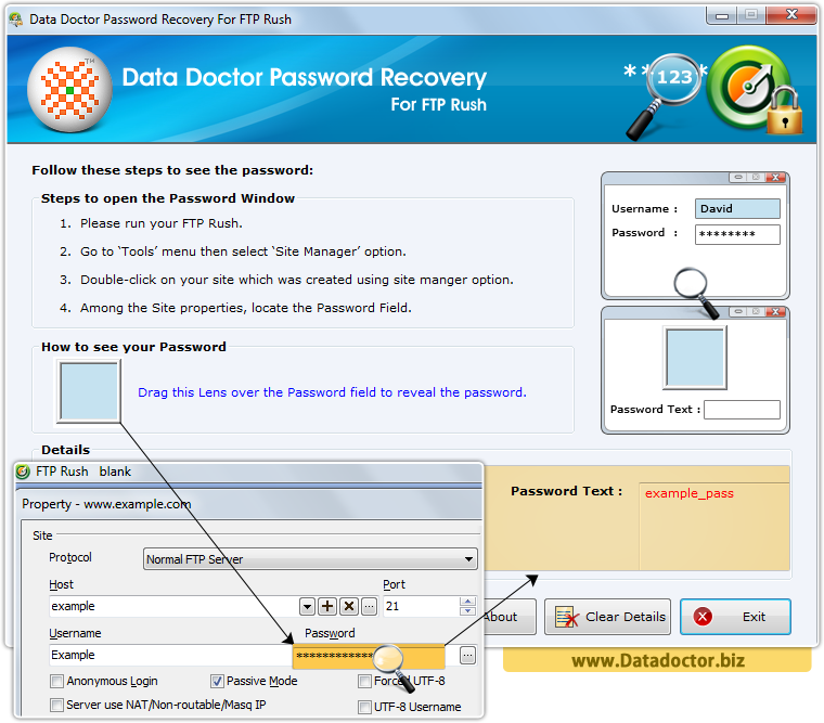 Data Doctor Password Recovery Tool For FTP Rush