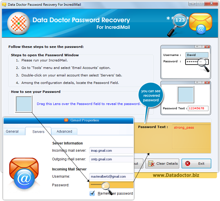 Data Doctor Password Recovery For IncrediMail