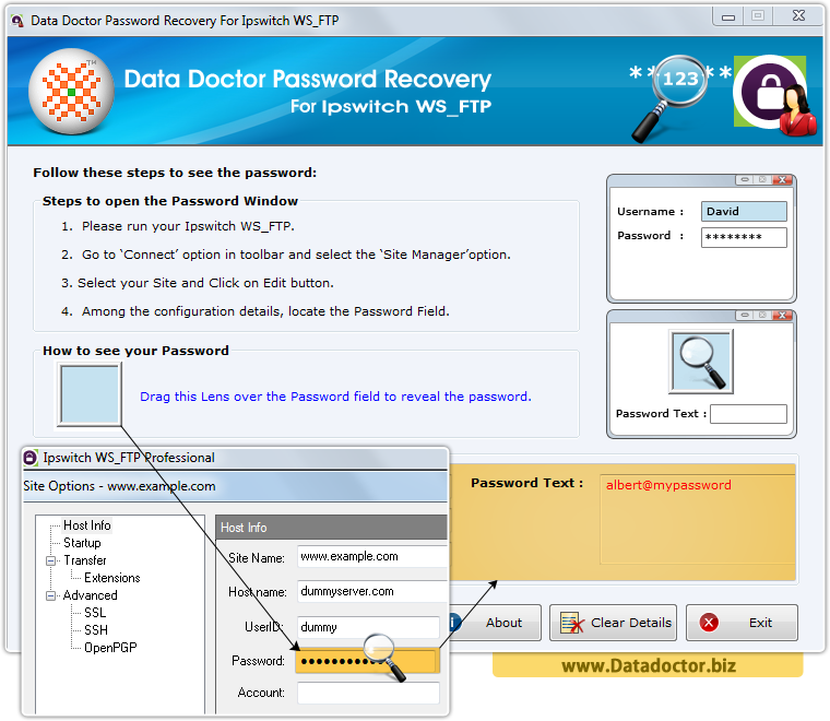 Data Doctor Password Recovery For Ipswitch WS_FTP