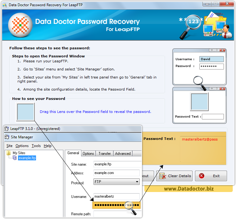 Data Doctor Password Recovery Software For LeapFTP