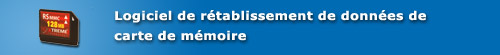 Logiciel de rétablissement de données de carte de mémoire