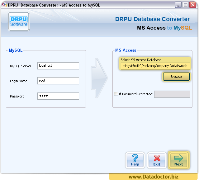 MS Access to MySQL Database Converter Software