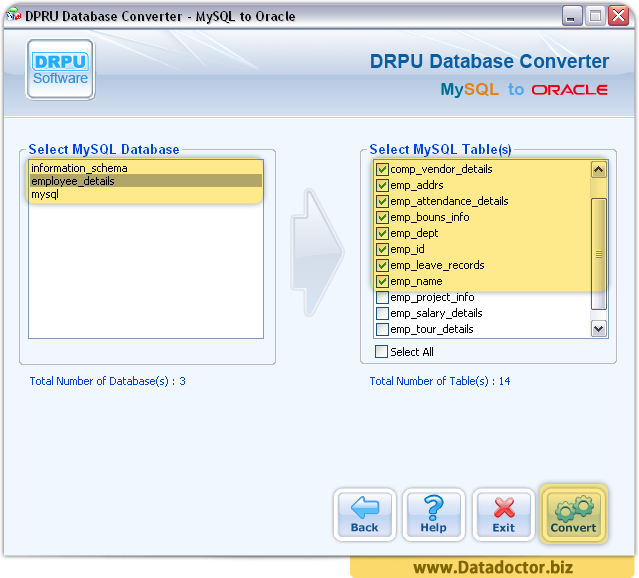 MySQL to Oracle Database Converter Software