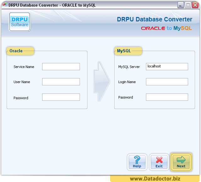 Oracle to MySQL Database Converter