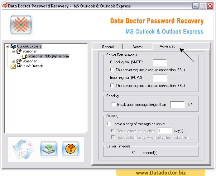 Outlook Express Password Recovery Tool