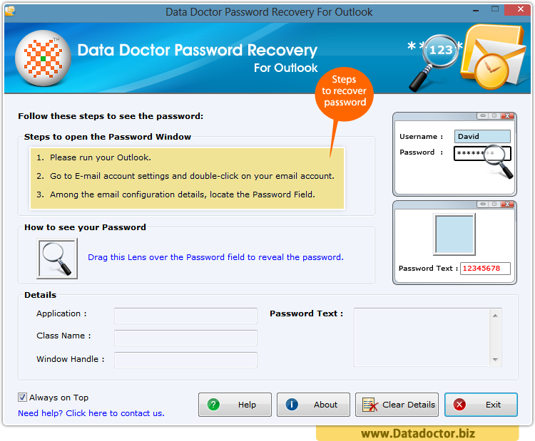 Password Recovery For Outlook