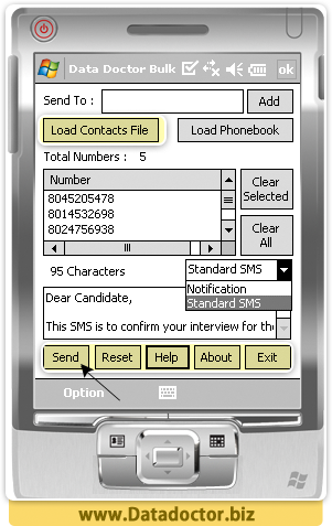 Pocket PC to Mobile Bulk SMS