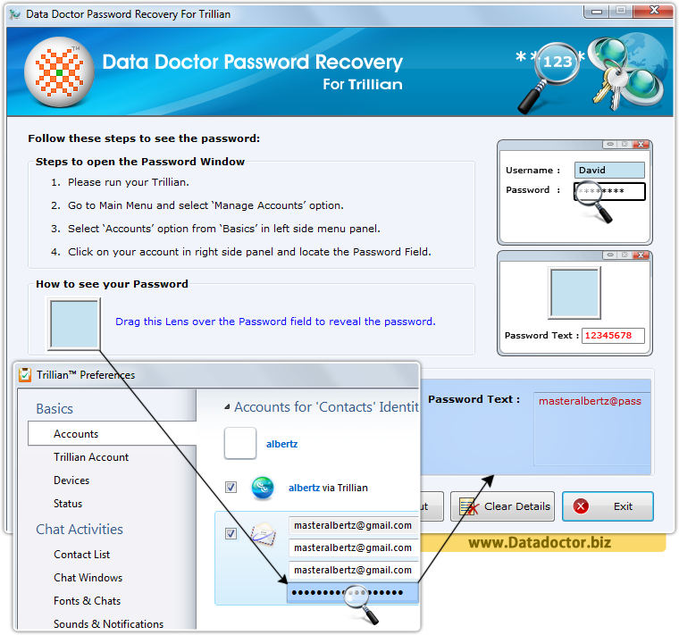 Data Doctor Password Recovery Software For Trillian Messenger