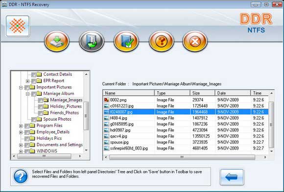 Screenshot of NTFS Partition data recovery software