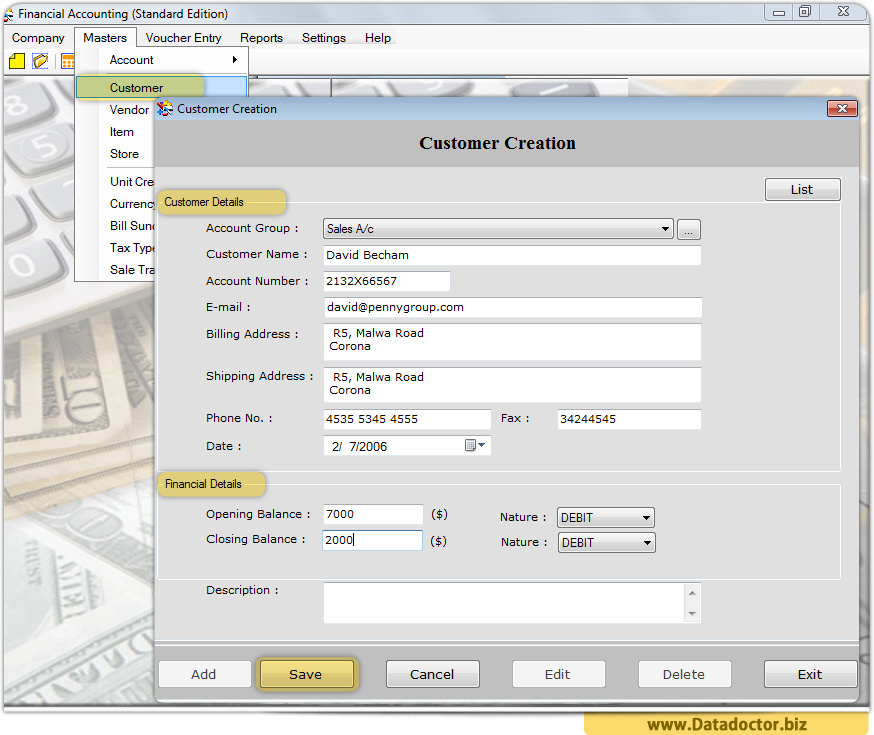 Financial Accounting Software - Standard Edition