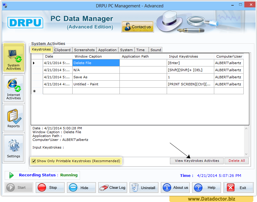 Advance Keylogger Software