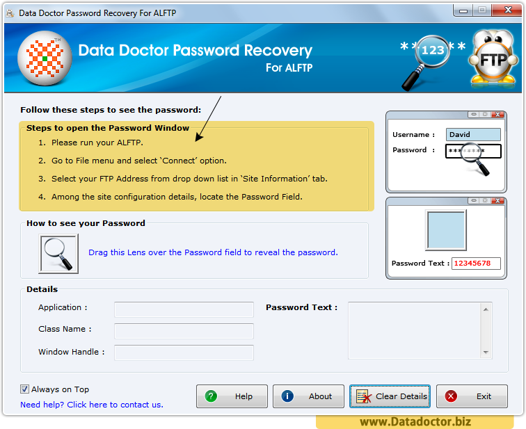 Password Recovery For ALFTP