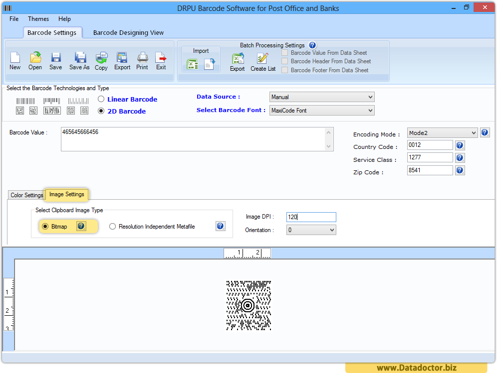 Barcode post office bank labeling 