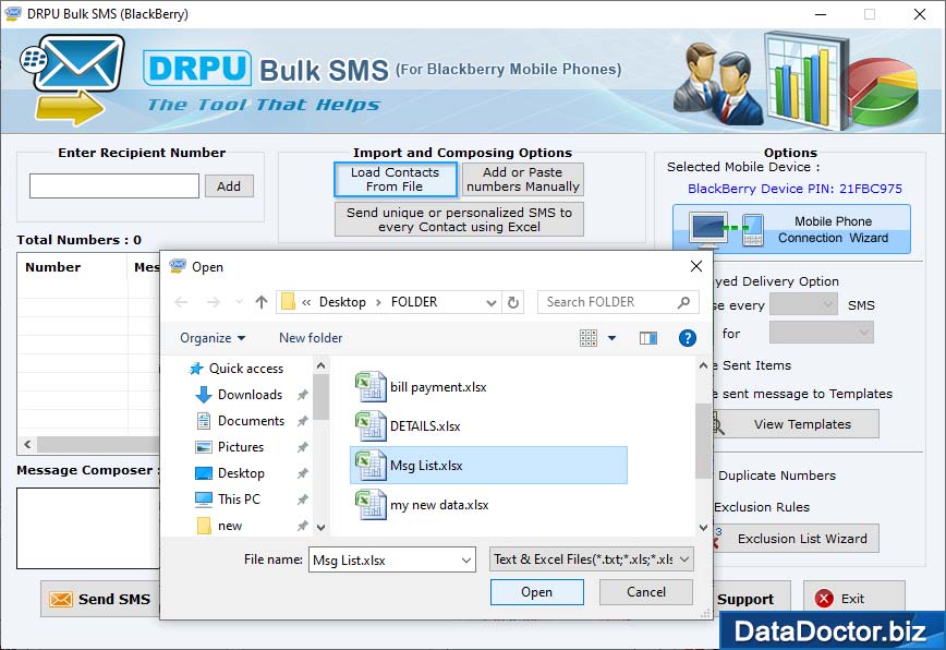 Load Contacts from File Load Contacts from File