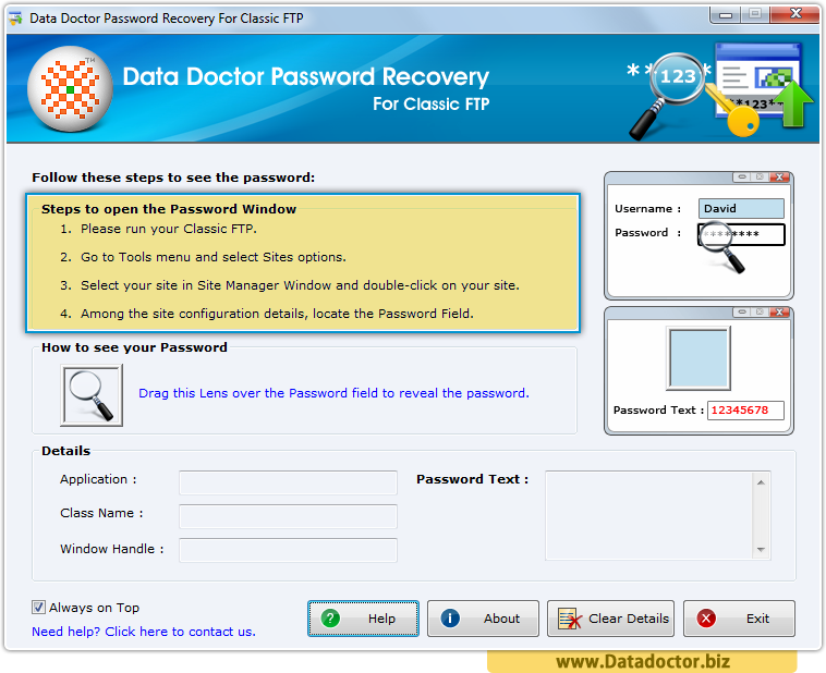 Password Recovery For Classic FTP