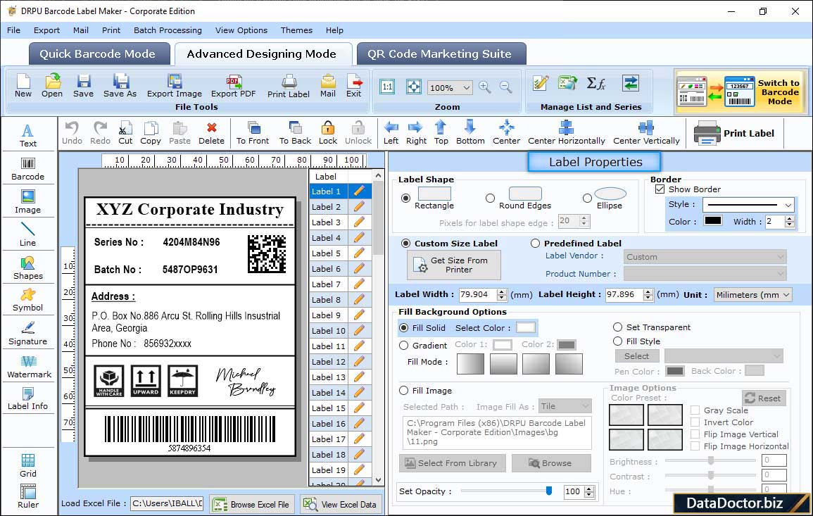 Label Properties