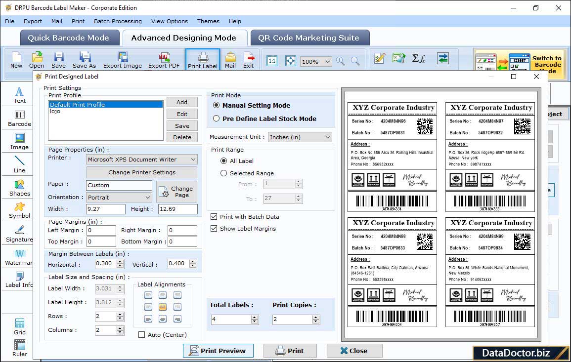 Print Settings Print Settings