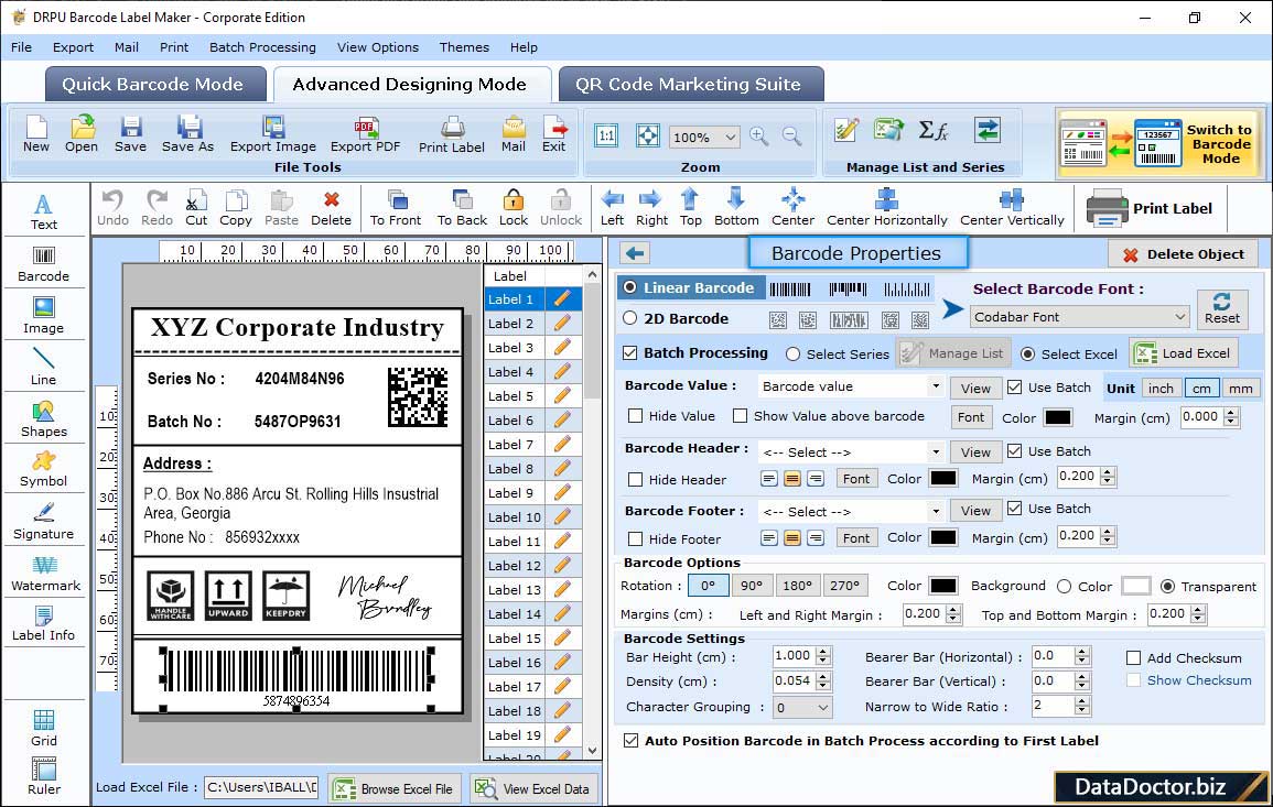 Barcode Properties Barcode Properties