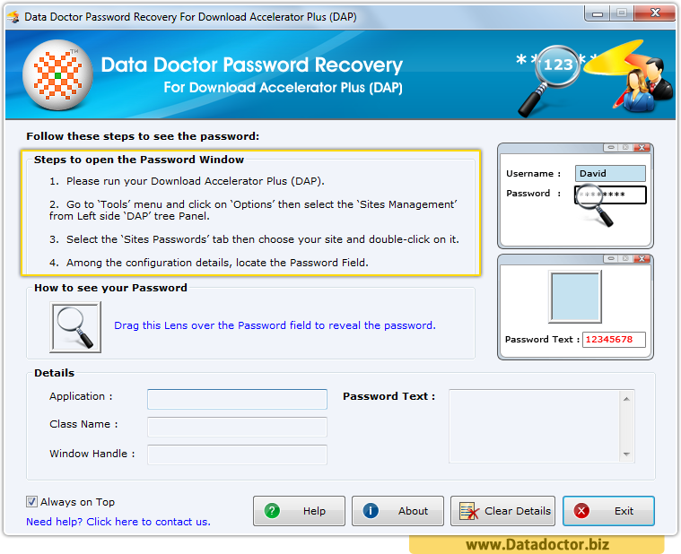 Password Recovery For DAP