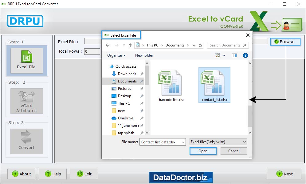 Run and browse excel file Run and browse excel file