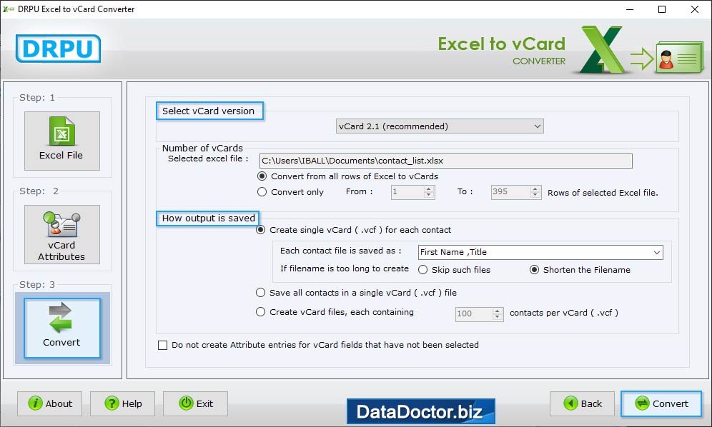 vCard Conversion vCard Conversion