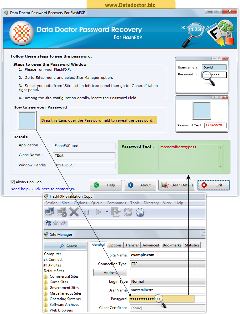 Password Recovery Software For FlashFXP 