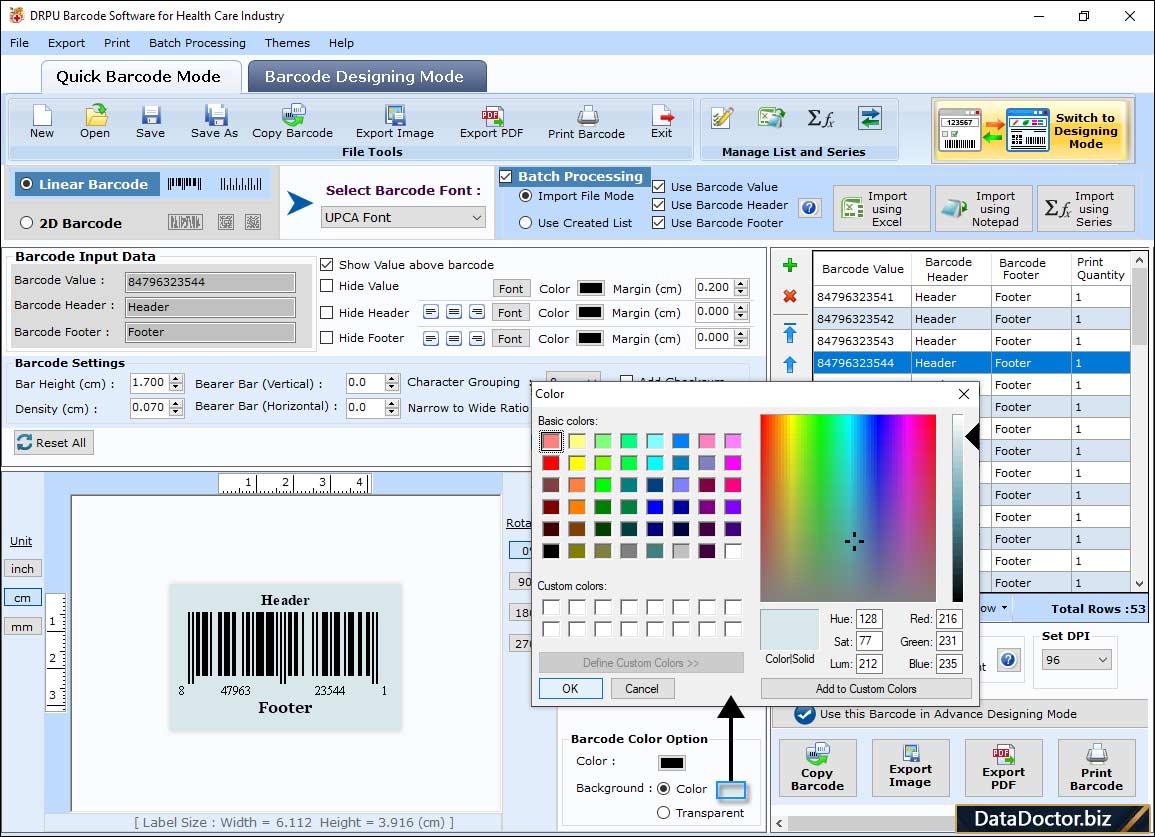 Color Settings Color Settings